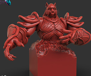 Cat Warrior Timelapse + Model
