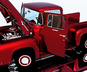 Car Ford F100 1956 3D model