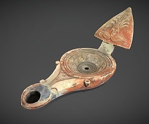 Roman Lamp With Triangular Heat Shield