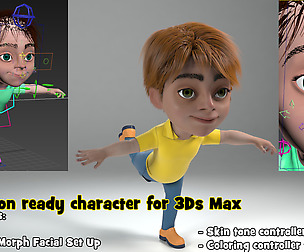 Bob rigged character for 3ds max