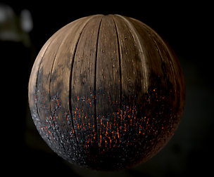Burnt Wood Planks Material | Substance Designer