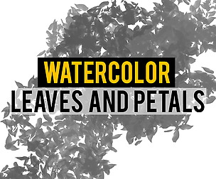 WATERCOLOR LEAVES AND PETAL BRUSHES | PHOTOSHOP
