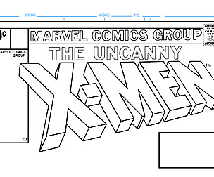 X-Men Comic Book Cover Template