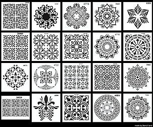 40+ ((Tile)) Stencil Vector Corel (.cdr)