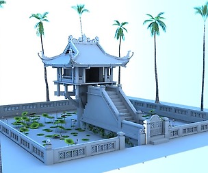 One Pillar Pagoda HaNoi Vietnamese