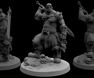 Orc Warrior for 3D Printing