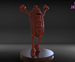 Excited Hot Dog Timelapse + Model