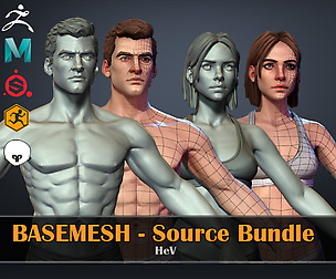 Human Basemeshes - Source Bundle