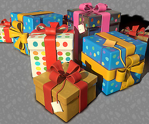3D Birthday Gift Boxes