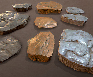 3D SHALE ROCK PLATES FORMATIONS