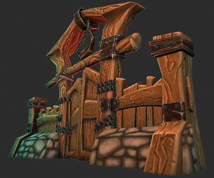 Wood gate