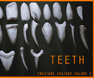 TEETH - Zbrush 24 Assorted Teeth IMM Brush
