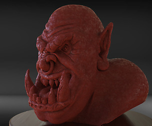 Orc Bust Eyes and Ears Part 2 Timelapse + Model