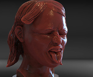 Realistic Disgust Girl Timelapse + Model
