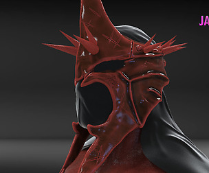 The Witch King Helmet Timelapse + Model
