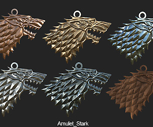 Game Of Throne Stark Amulet 3D print model