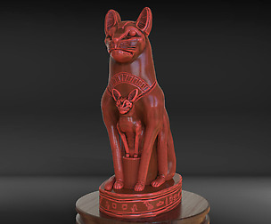Egyptian Cat Sculpture Timelapse + Model