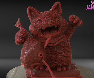 Lucky Cat Timelapse + Model