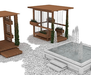alcoves & Fountain