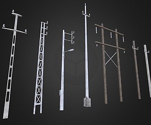 Electric Poles Set