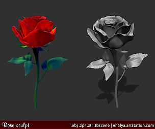 Rose - High Poly