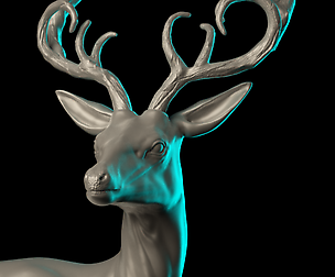 Deer - ZBrush Model & Animated Topology