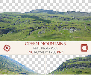 Green Mountains - PNG Photo Pack