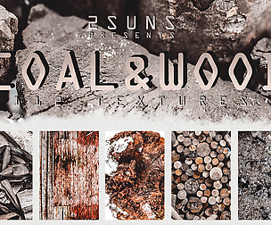 112 COAL AND WOOD textures rustic log and timber