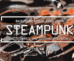 140 STEAMPUNK GRUNGE TEXTURES digital
