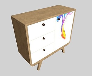 Cabinet with print