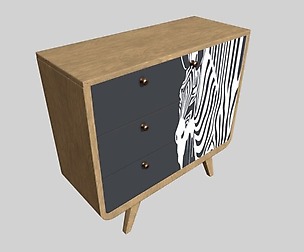 Cabinet with print