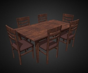 Chair and table
