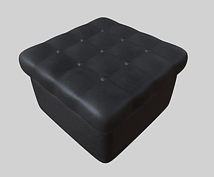Leather pouf sofa