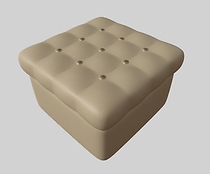 Leather pouf sofa