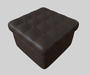 Leather pouf sofa