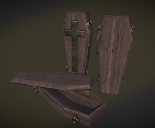 Medieval coffin
