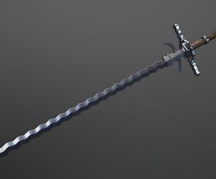 Medieval flamberge