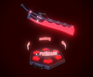 Demonic sci-fi katana