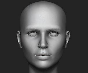 Realistic Female Head 3D Model