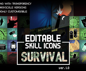 Editable SURVIVAL Skill Icons