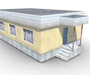Old buildings low poly