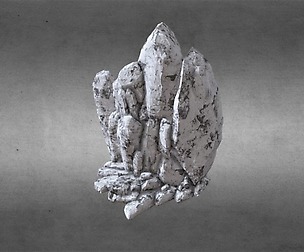 Collapsed Rocks under the Snow