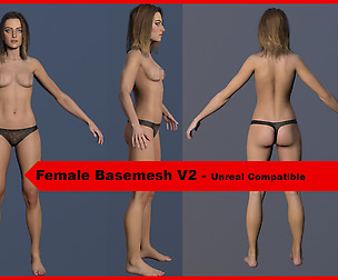 Female Basemesh V2 - Unreal 4 Compatible