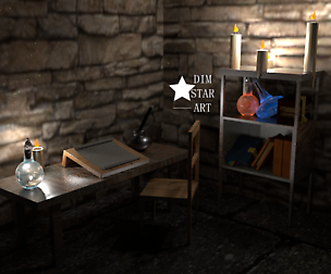 Magian's Study Fully Textured and Lightened