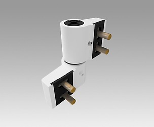 Hinge for plastic doors