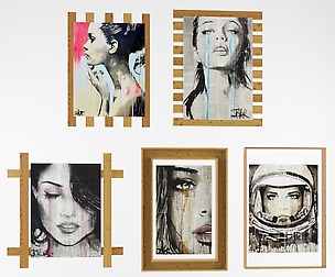 sandblasted wooden frames_