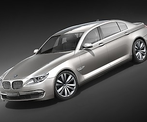 bmw 7 2009 hipoly