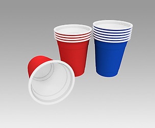 Plastic cup set