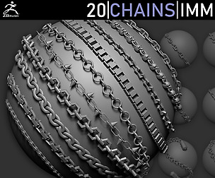 Zbrush - Chains IMM Brush + Meshes