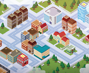 Vector Art Isometric City